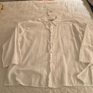 Chico’s white blouse, 100% cotton, size 3